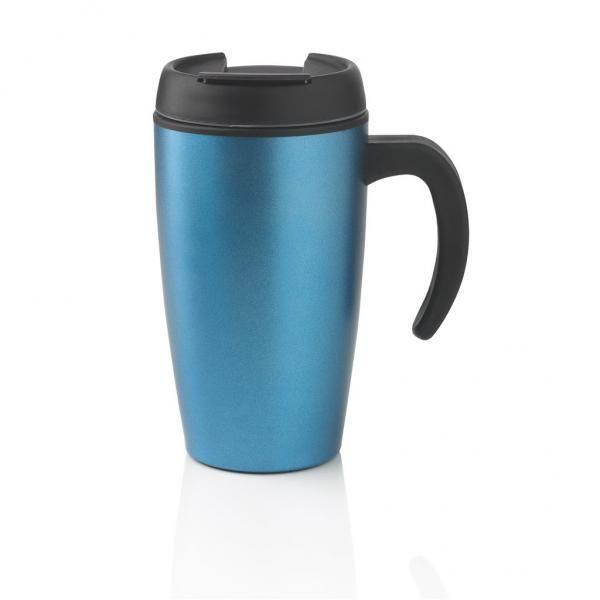 XD Design Termohrnek s uchem 400 ml, modrý