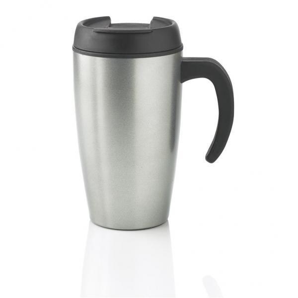 XD Design Termohrnek s uchem 400 ml, stříbrný