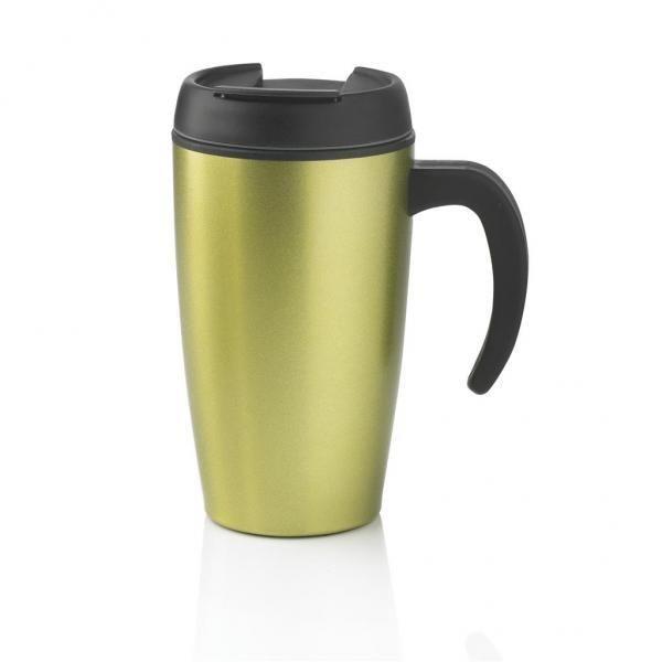 XD Design Termohrnek s uchem 400 ml, zelený