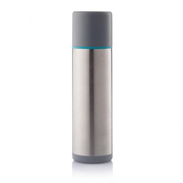 XD Design Termoska TORRE 500 ml šedá/ modrý proužek
