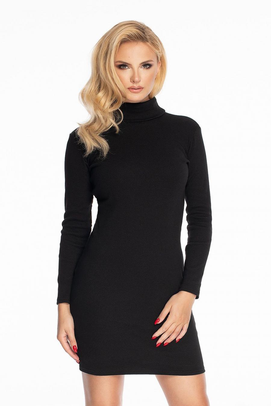 Ostatní značky šaty dámské svetrové PEKY 146934 - černá - velikost L//XL