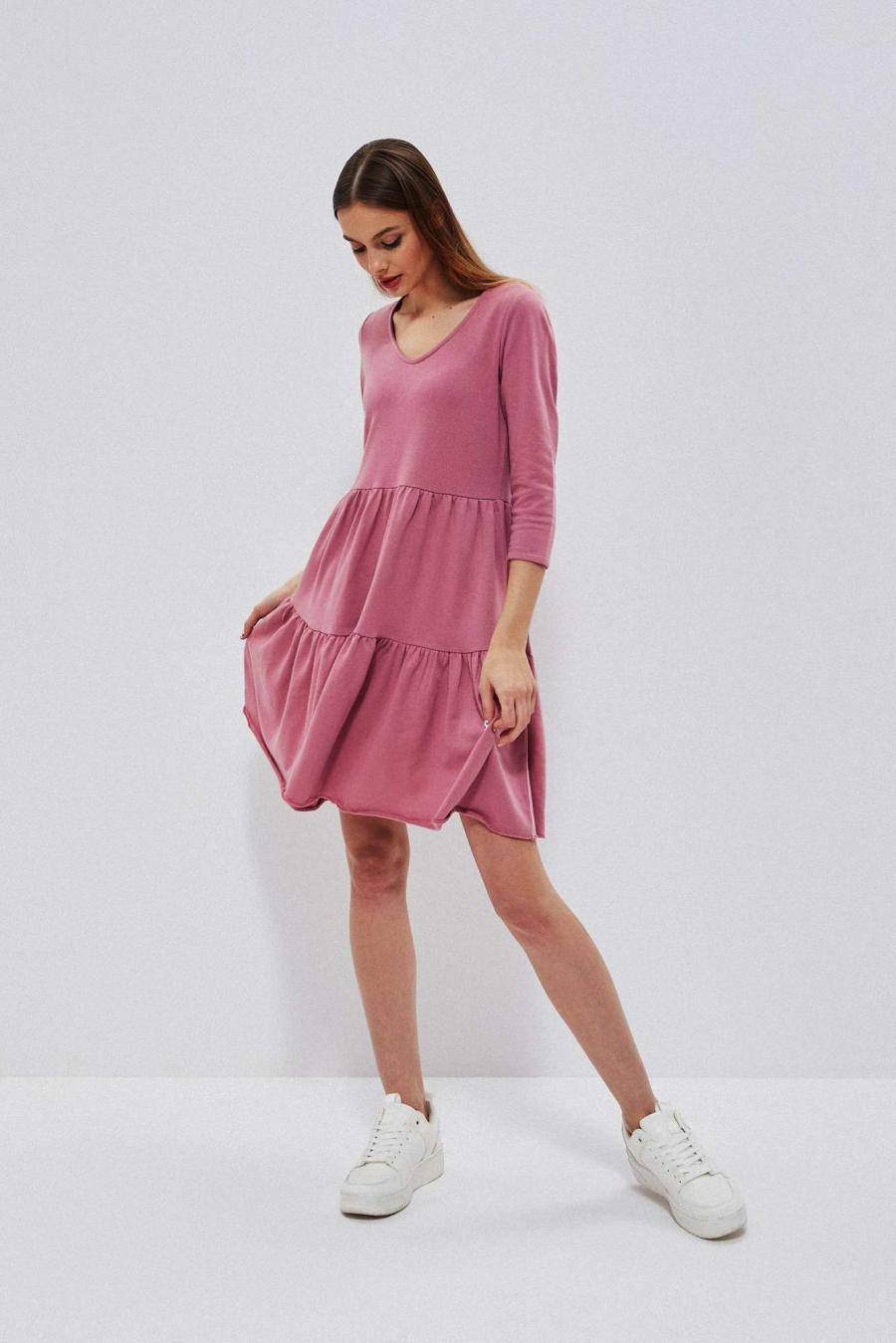 Moodo šaty dámské EWA - Růžová - velikost L