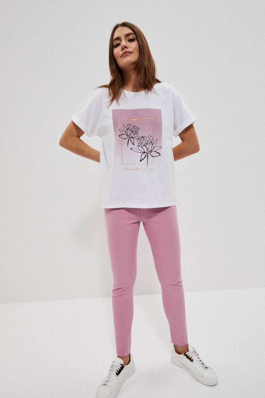 Moodo Kalhoty dámské LAICA - Růžová - velikost S