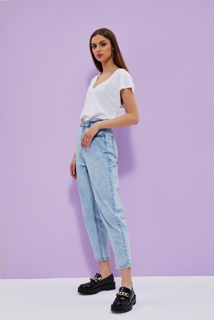 Moodo Kalhoty dámské džínové LOLA - Světle modrá - velikost XL
