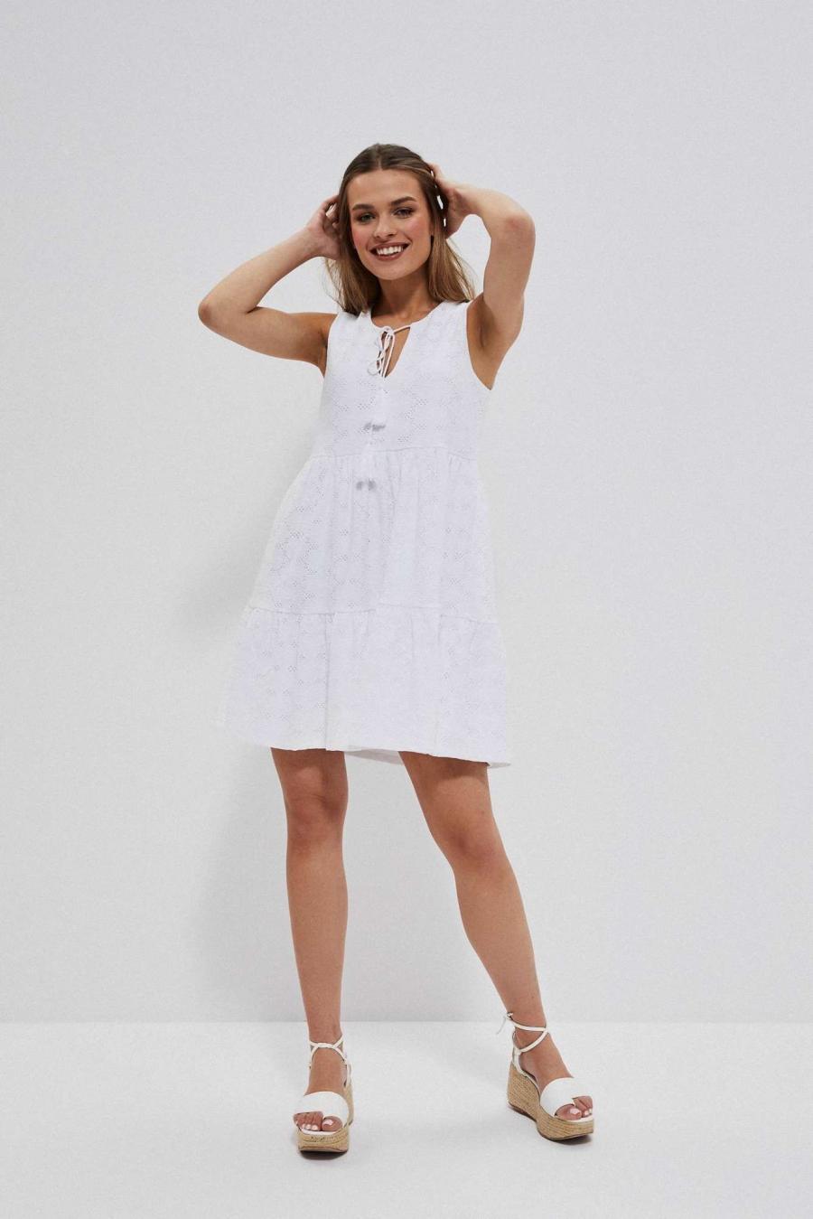 Moodo šaty dámské WIIE - Bílá - velikost XL