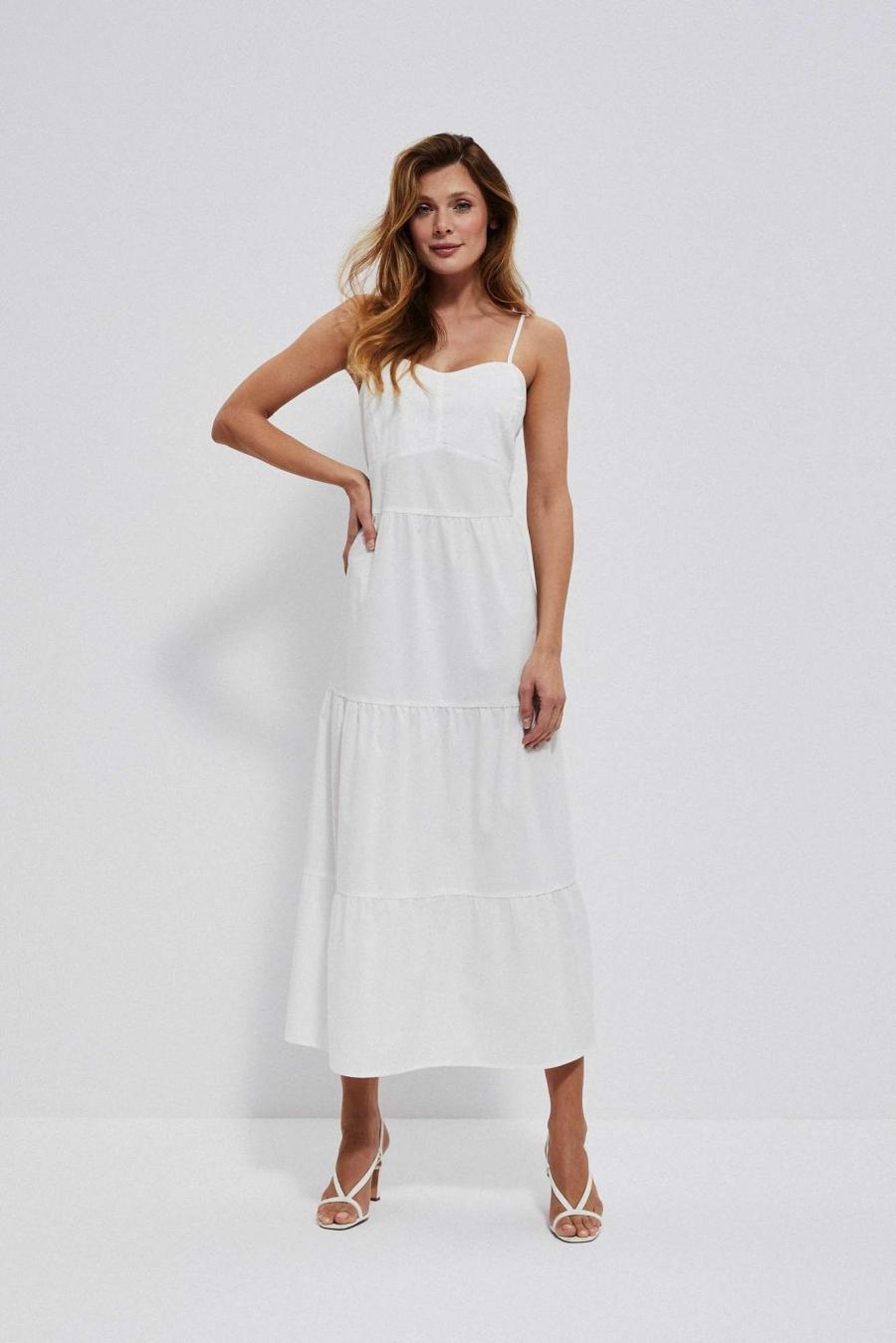 Moodo šaty dámské LANGG - Bílá - velikost XL