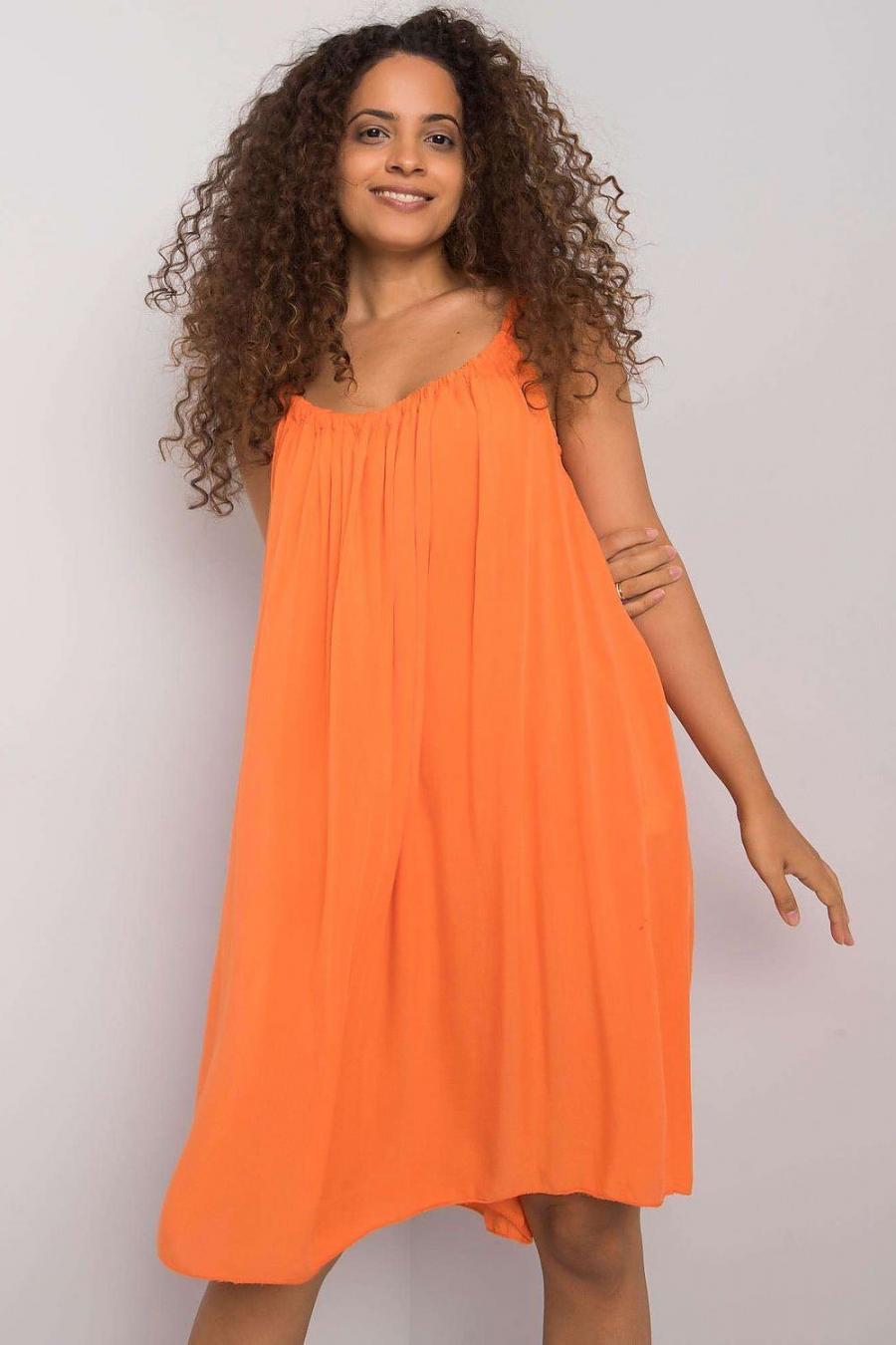 Ostatní značky šaty dámské 165036 - Oranžová - velikost M