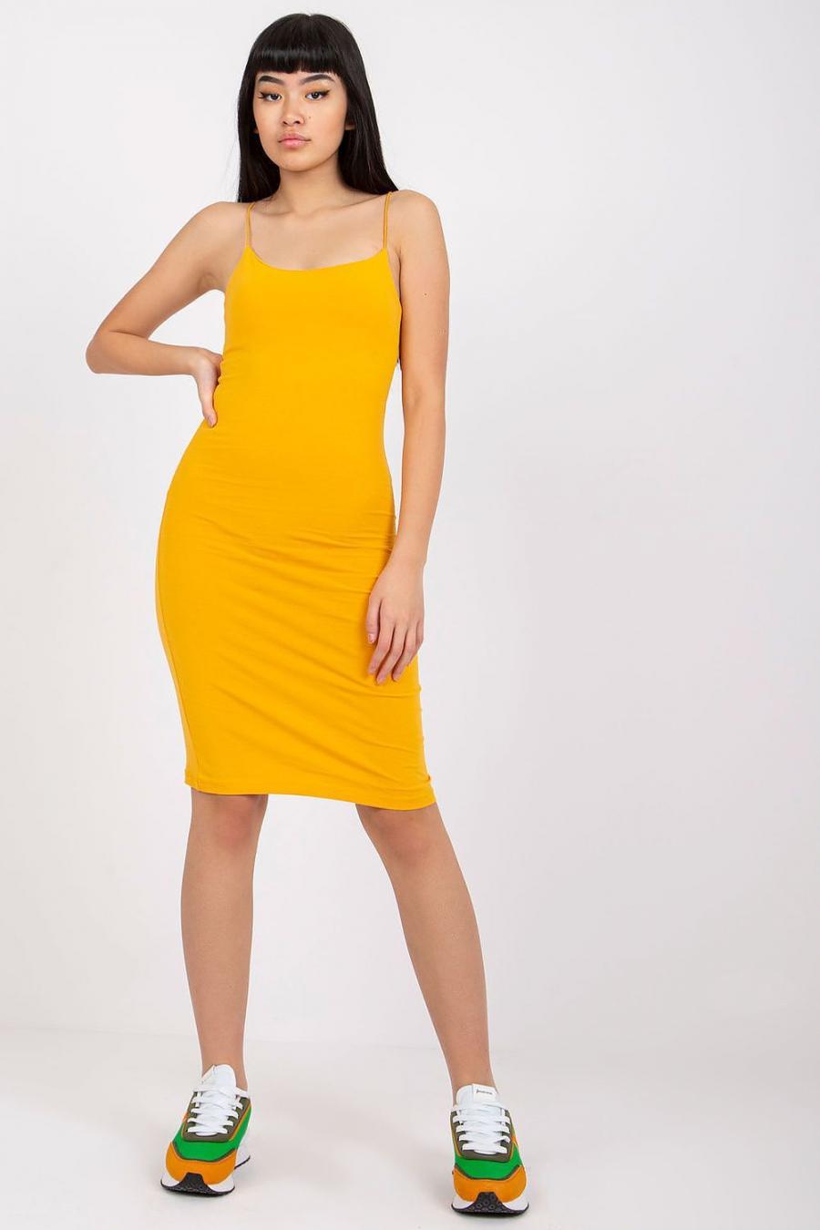 Ostatní značky šaty dámské 165153 - žlutá - velikost XS