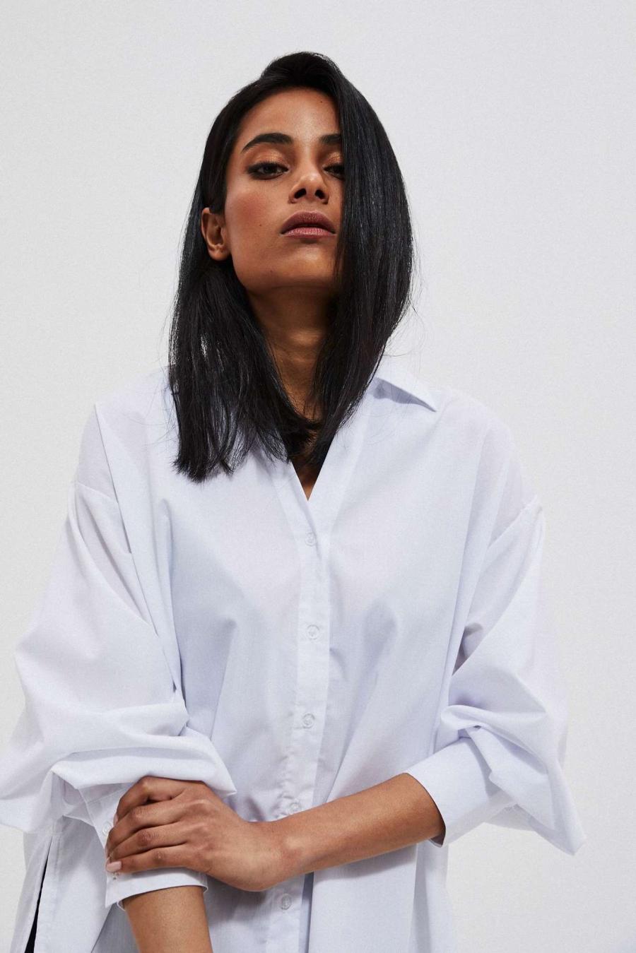 Moodo Košile dámská DENIQ - Bílá - velikost XL