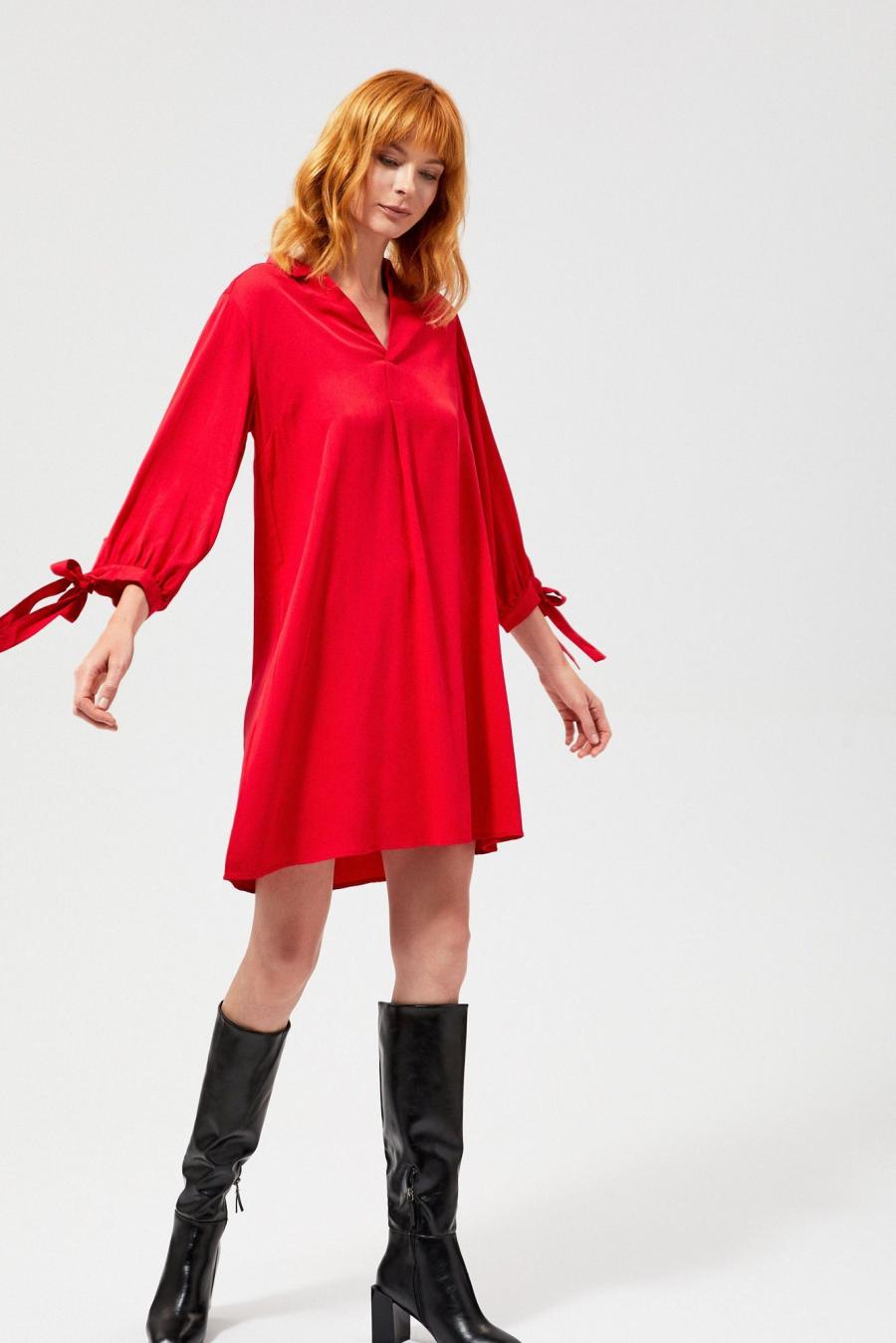 Moodo šaty dámské FALINA - červená - velikost XS