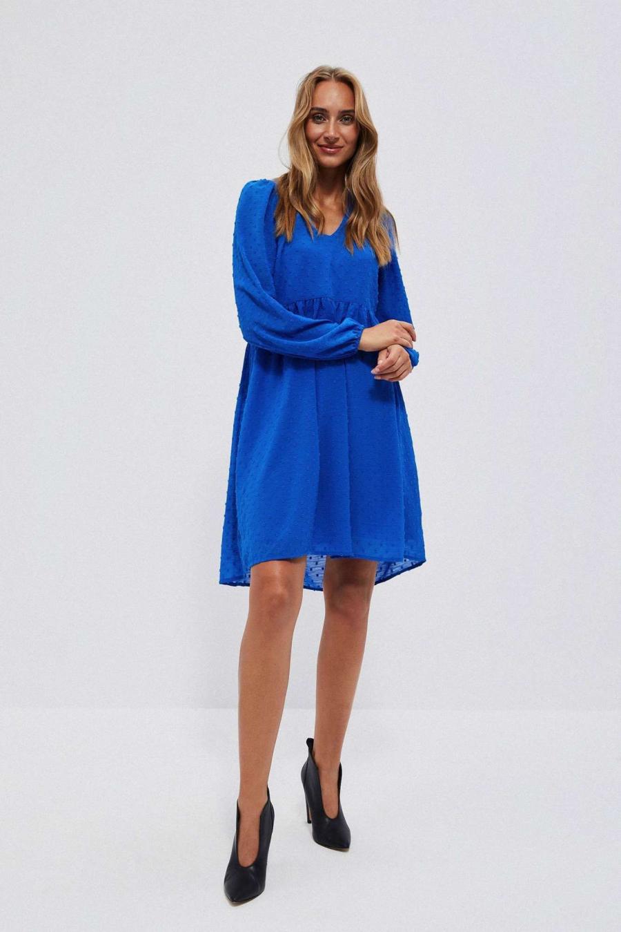 Moodo šaty dámské TREO - Modrá - velikost 38