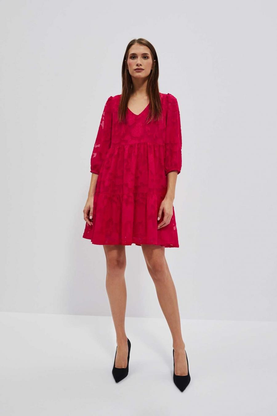 Moodo šaty dámské DUSII - červená - velikost M