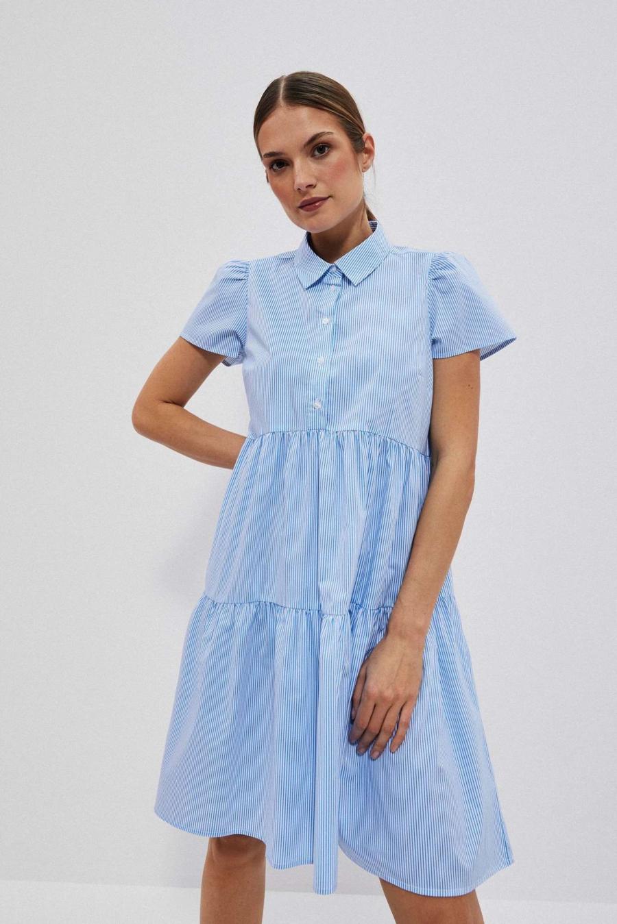 Moodo šaty dámské ROFU - Modrá - velikost XL