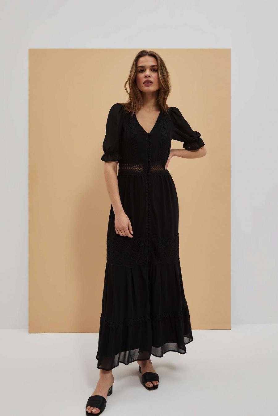 Moodo šaty dámské TULOO - černá - velikost XL