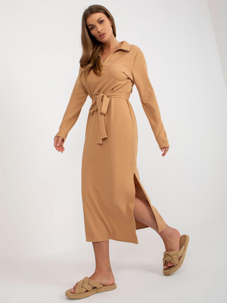 RUE šaty dámské LILA - Béžová - velikost L//XL