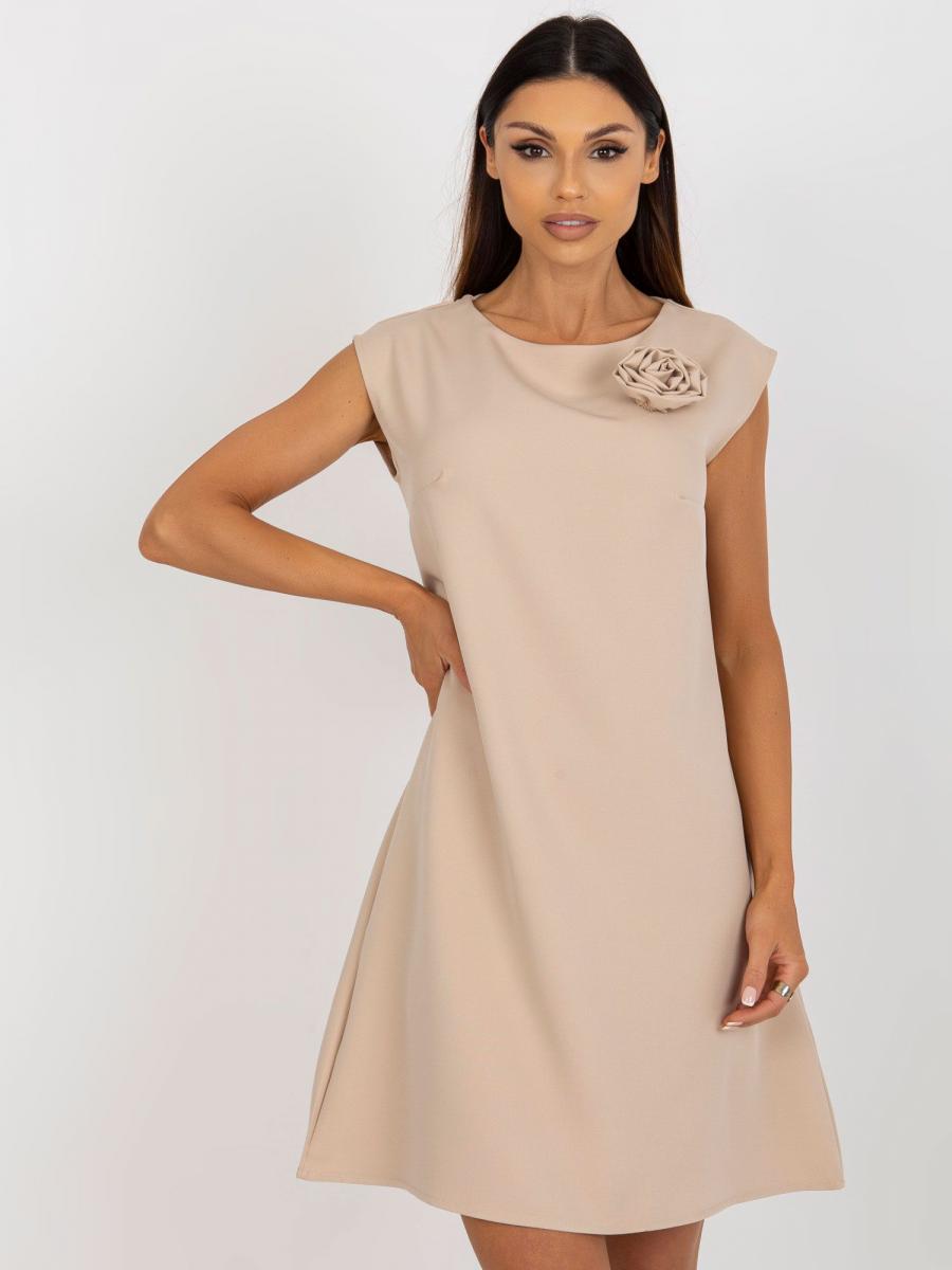 RUE šaty dámské RANA - Béžová - velikost S