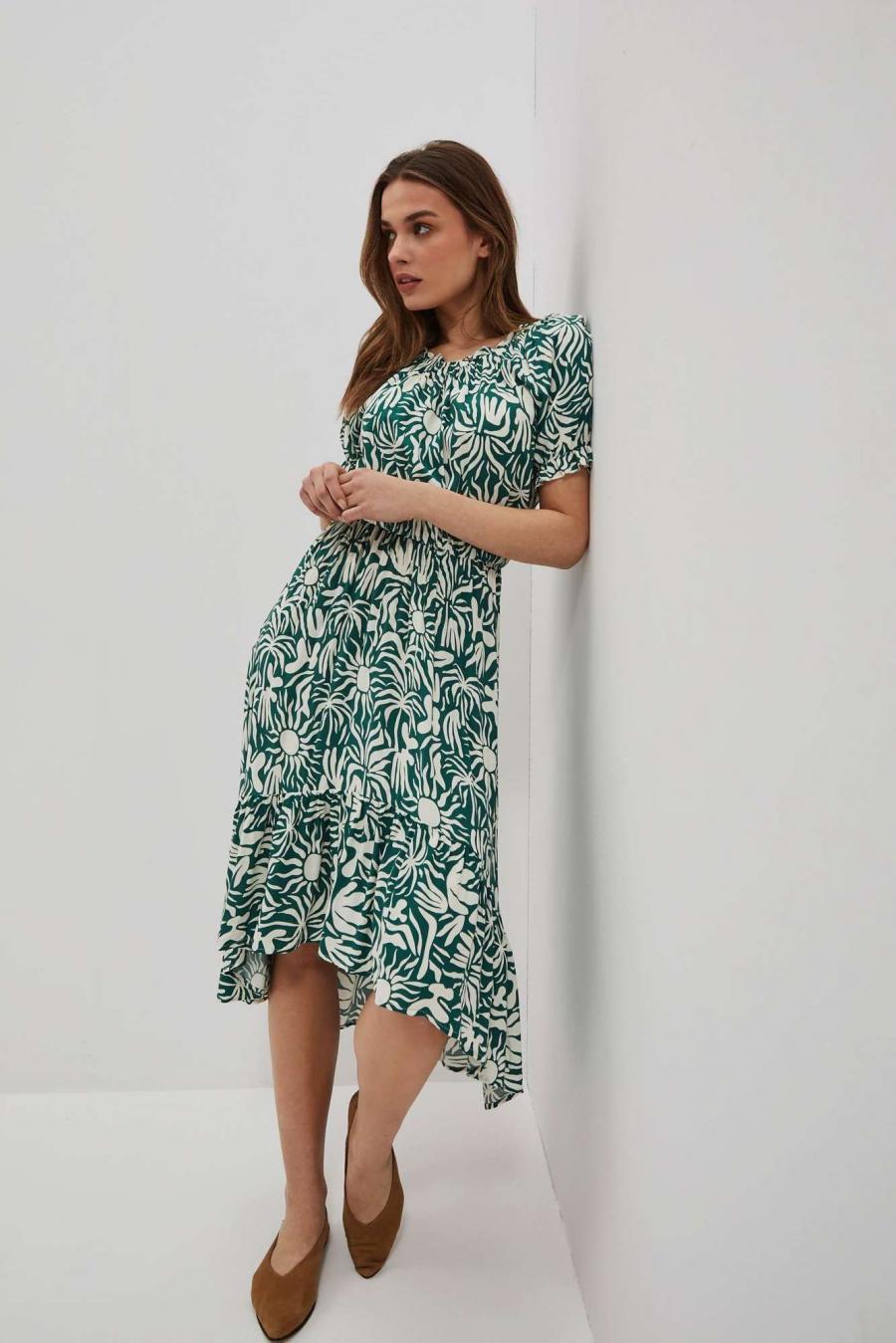 Moodo šaty dámské FALBA - Zelená - velikost XL