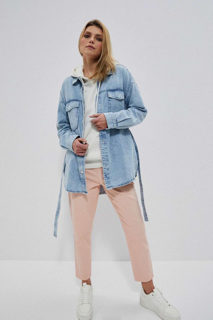 Moodo Bunda dámská jeans INEA - Světle modrá - velikost M