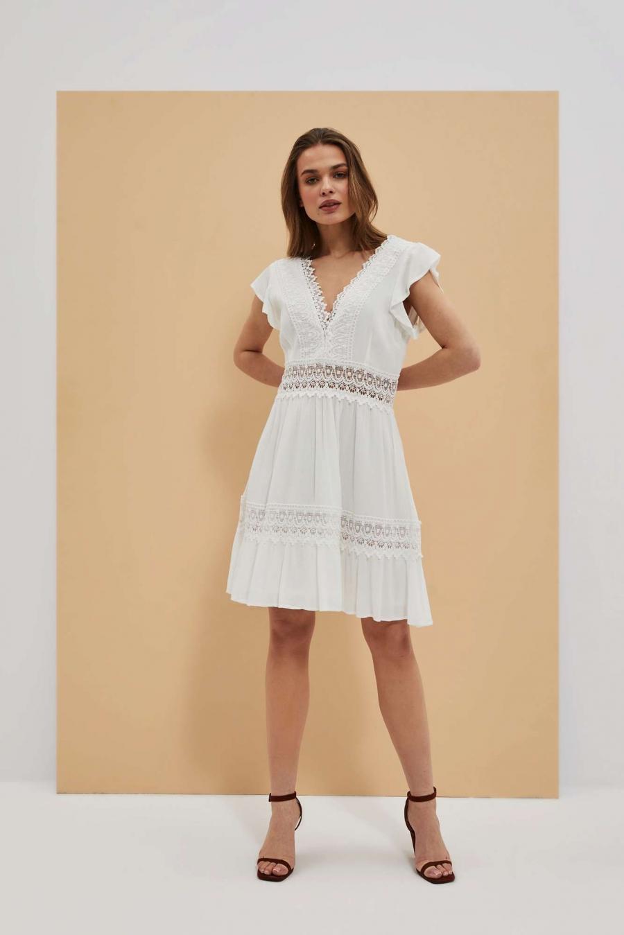 Moodo šaty dámské KARAJ - Bílá - velikost XL
