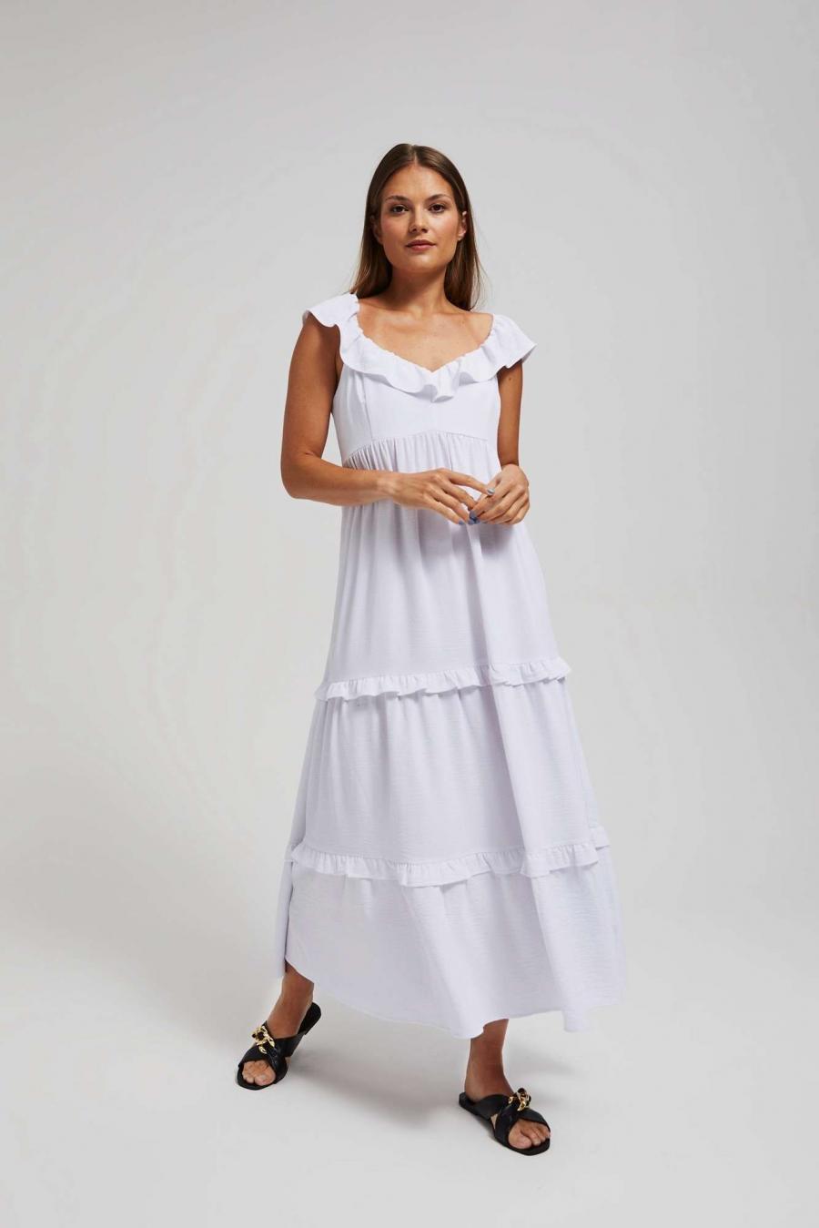 Moodo šaty dámské LORE - Bílá - velikost M