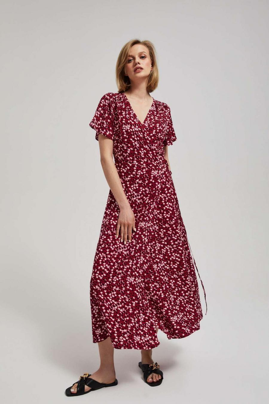 Moodo šaty dámské STRAW - červená - velikost 36