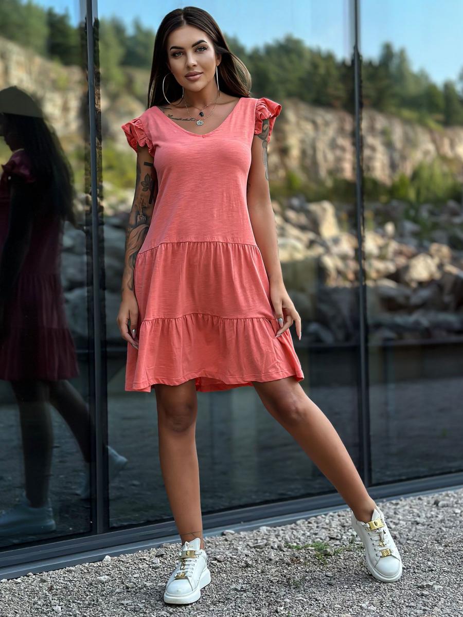 RUE šaty dámské SANTORINI - Růžová - velikost XL