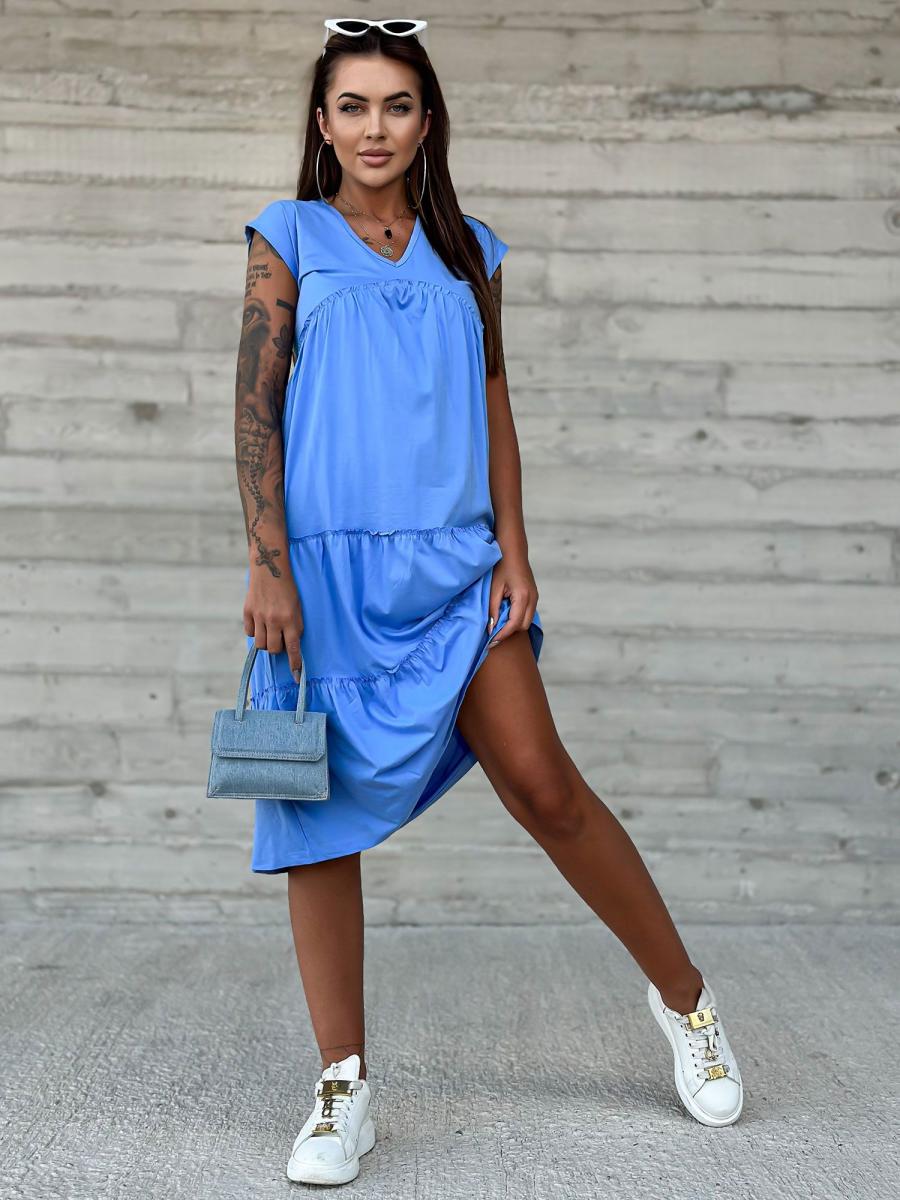 RUE šaty dámské SANTOR - Modrá - velikost L