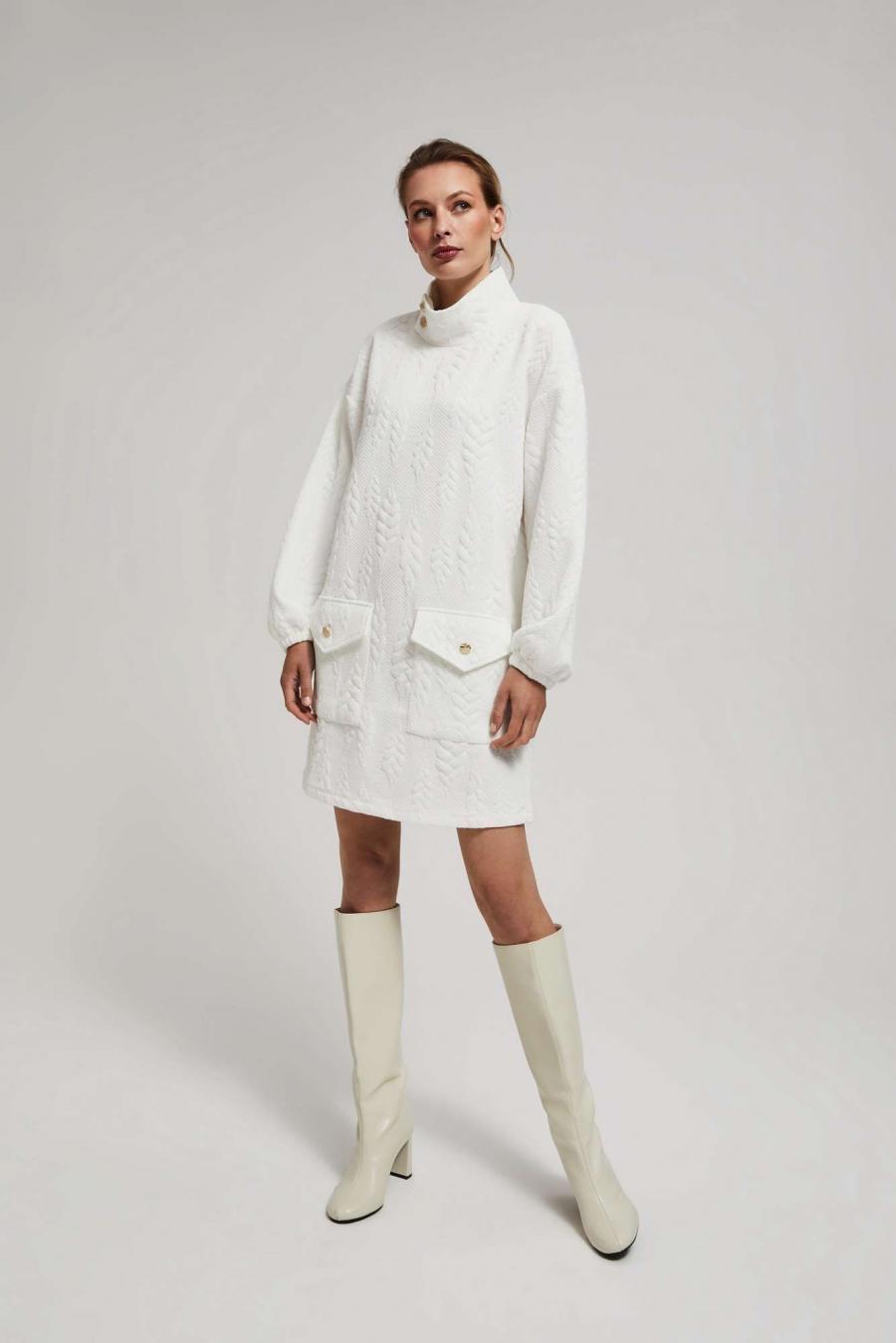 Moodo šaty dámské KURO - Bílá - velikost XL