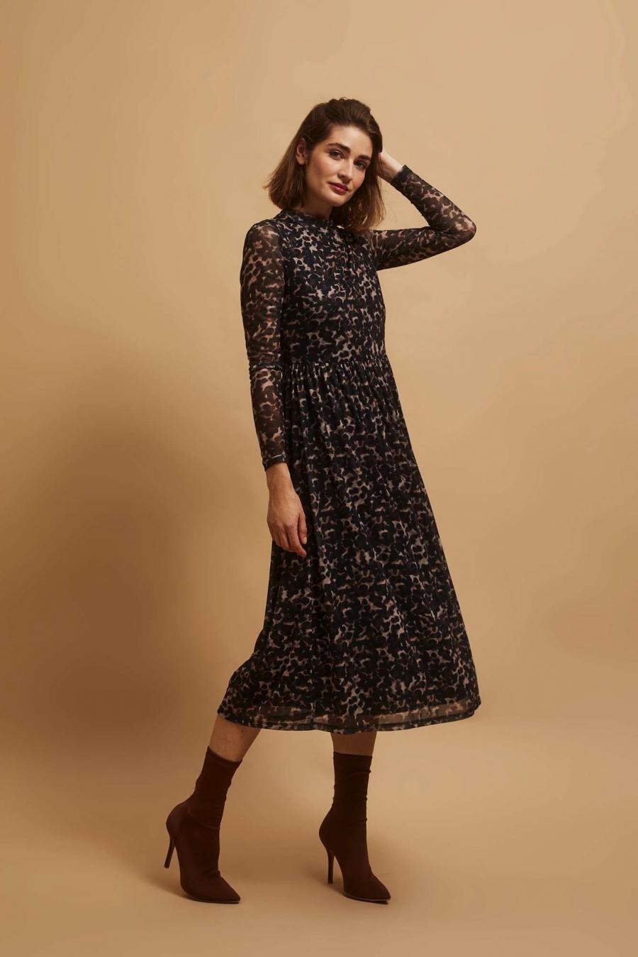 Moodo šaty dámské PANTER - černá - velikost XL