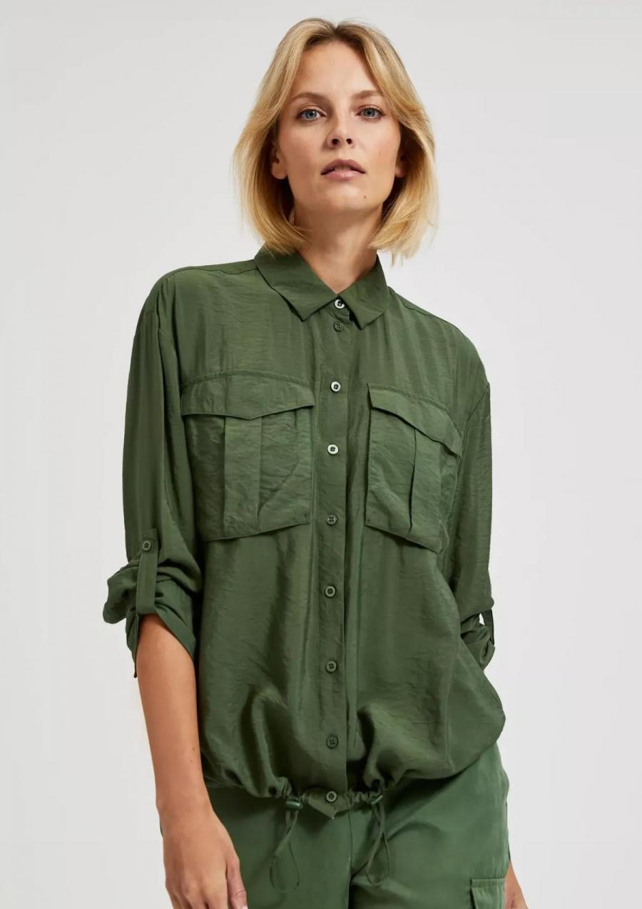 Moodo Košile dámská EDII - Zelená - velikost XL