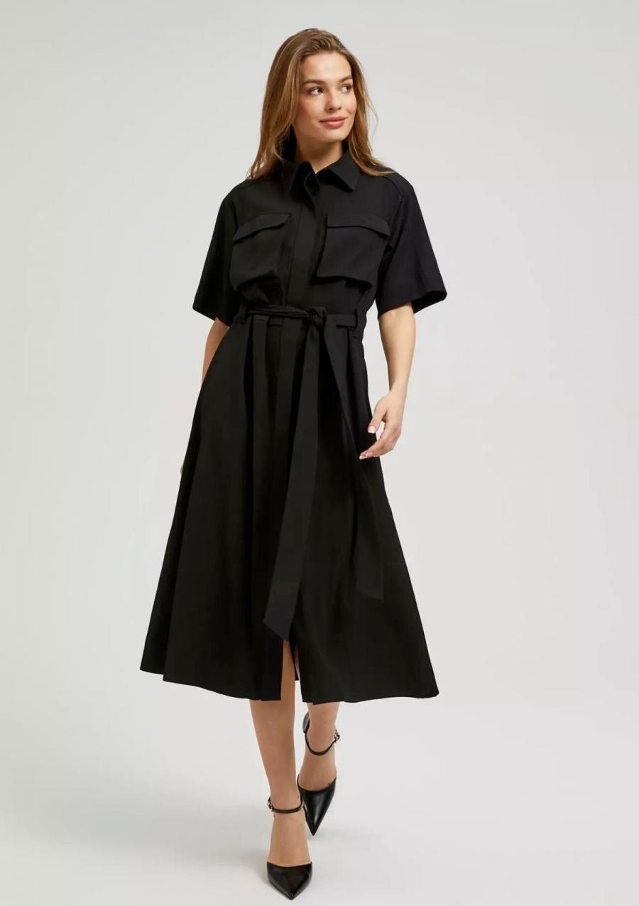 Moodo šaty dámské LONGI - černá - velikost M
