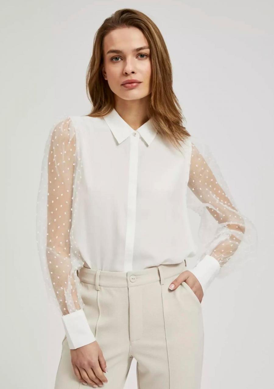 Moodo Košile dámská RACHEL - Bílá - velikost XL