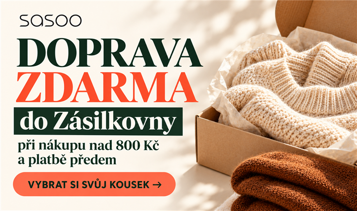 Doprava zdarma do Zásilkovny při nákupu nad 800 Kč a platbě předem.