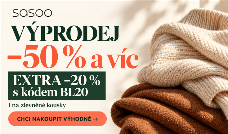 Výprodej −50 % a víc. S kódem BL20 získáte extra slevu 20 % i na zlevněné kousky.
