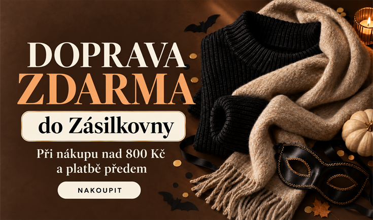 Doprava zdarma do Zásilkovny při nákupu nad 800 Kč a platbě předem.