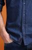Košile pánská jeans se vzorem dlouhý rukáv 