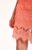 Šaty dámské růžové krajkové bez rukávu