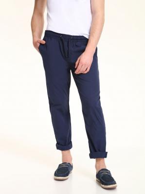 Kalhoty pánské tmavě modré na gumu a stahovací šňůrku