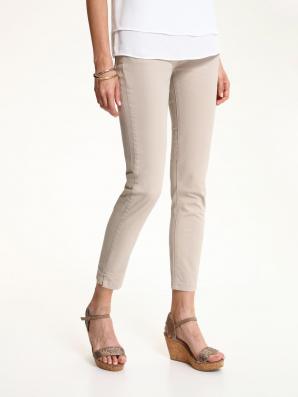 Kalhoty dámské béžové s rozparky