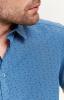 Košile pánská modrá se vzorem a krátkým rukávem