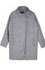 Kabát dámský šedý na zip s vysokým stojáčkem