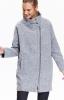 Kabát dámský šedý na zip s vysokým stojáčkem