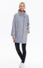 Kabát dámský šedý na zip s vysokým stojáčkem