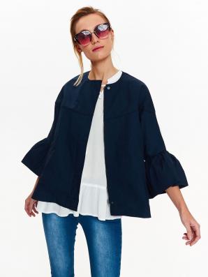 Bunda dámská bavlněné s 3/4 rukávem do volánu