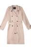 Kabát dámský béžový na dvouřadové knoflíky a pásek