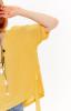 Halenka dámská žlutá s krátkým rukávem a zavazováním na lemu