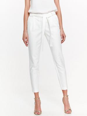 Kalhoty dámské společenské bílé s páskem