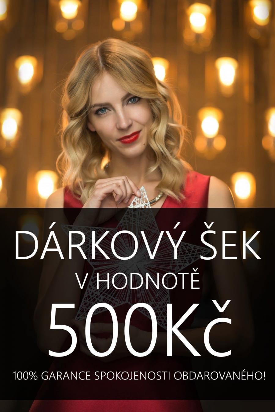 Dárkový šek na nákup zboží v hodnotě 500 Kč