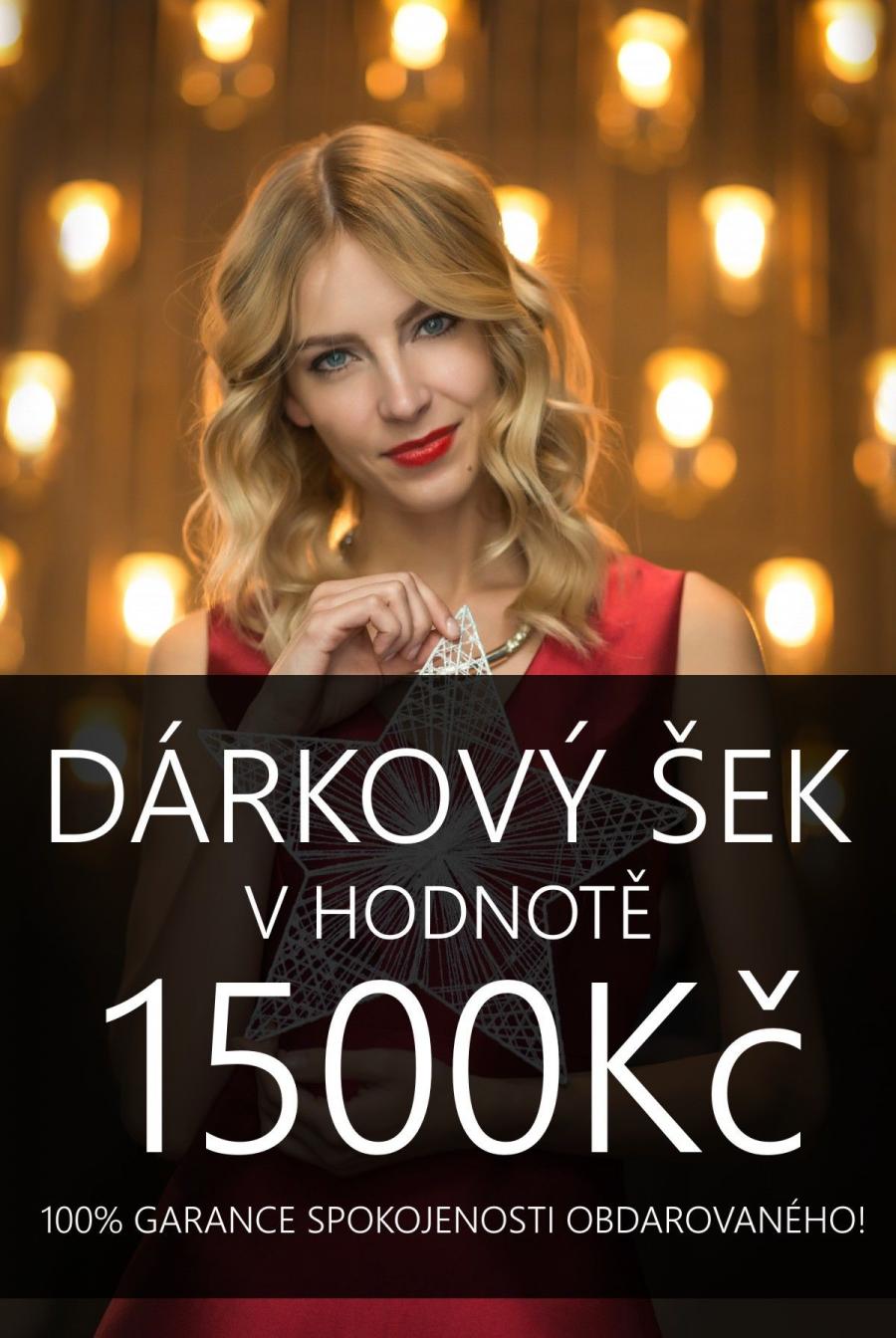 Dárkový šek na nákup zboží v hodnotě 1500 Kč