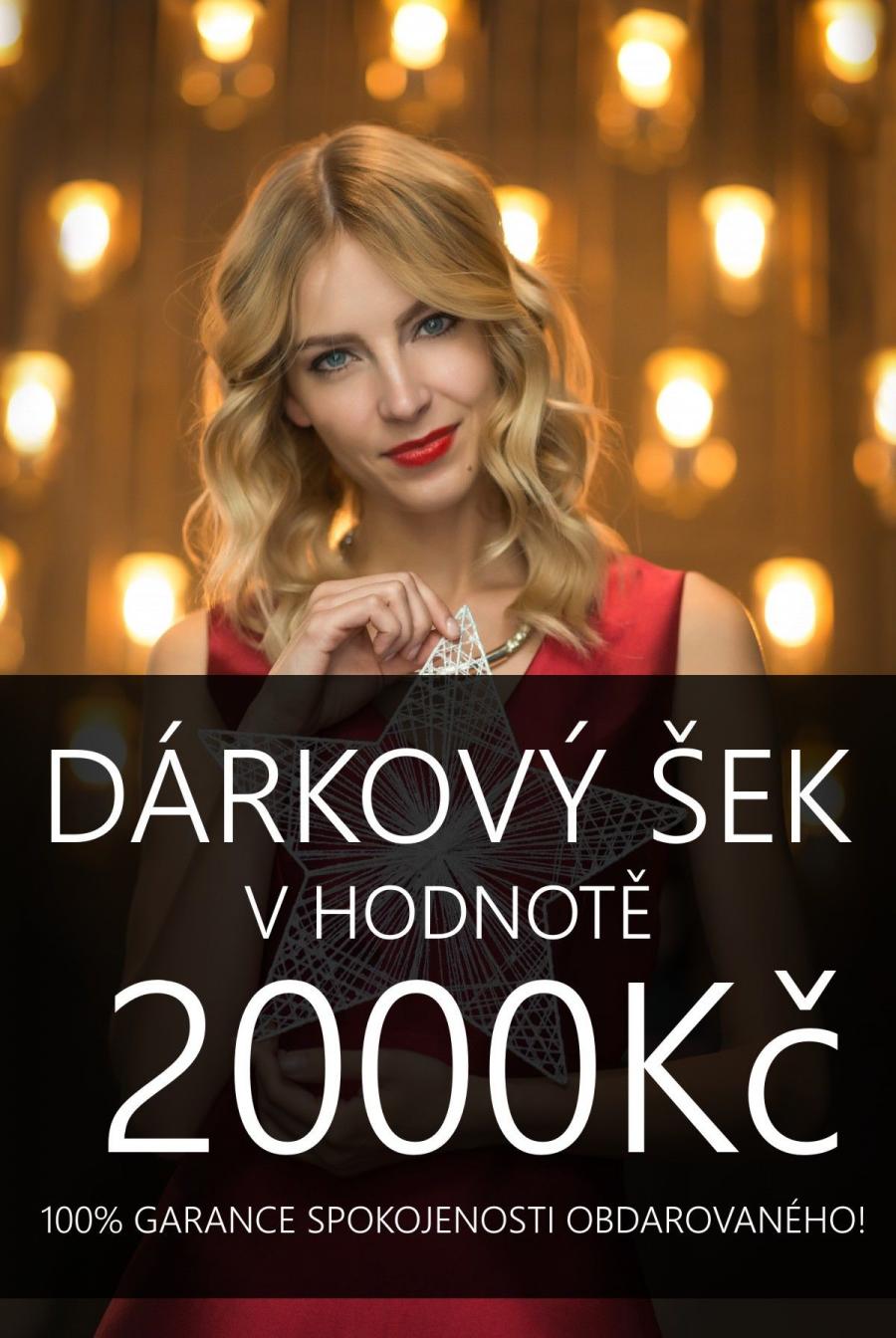 Dárkový šek na nákup zboží v hodnotě 2000 Kč
